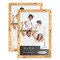 Pack of 2 Gold Bamboo Picture Frames | Solid Wood | UV-Resistant Acrylic | Easy Gallery Wall Setup